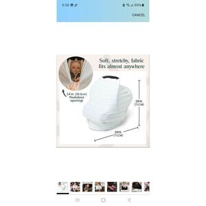 New Green and White Simka Rose Breathable Nursing & Car Seat Cover Infant Baby